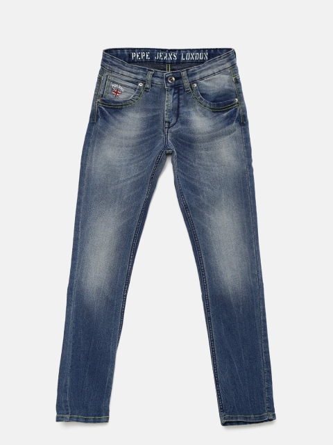 

Pepe Jeans Boys Blue Slim Fit Mid-Rise Jeans
