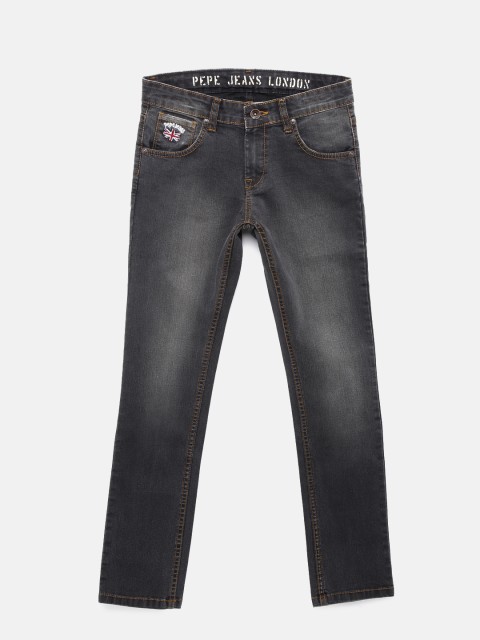 

Pepe Jeans Boys Grey Regular Fit Mid-Rise Clean Look Stretchable Jeans