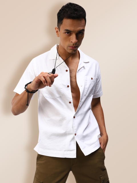 

KRA Men White Classic Casual Shirt
