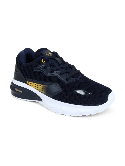 

Champs Men Navy Blue & Mustard Yellow Mesh Running Non-Marking Shoes