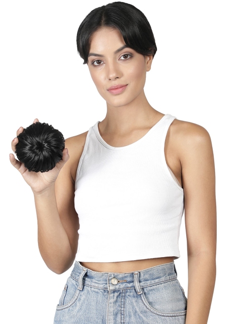 

thrift bazaar Black Hair Donut Bun