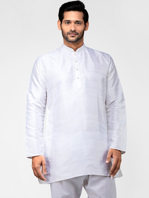 

TATTVA Men White Pure Silk Kurti