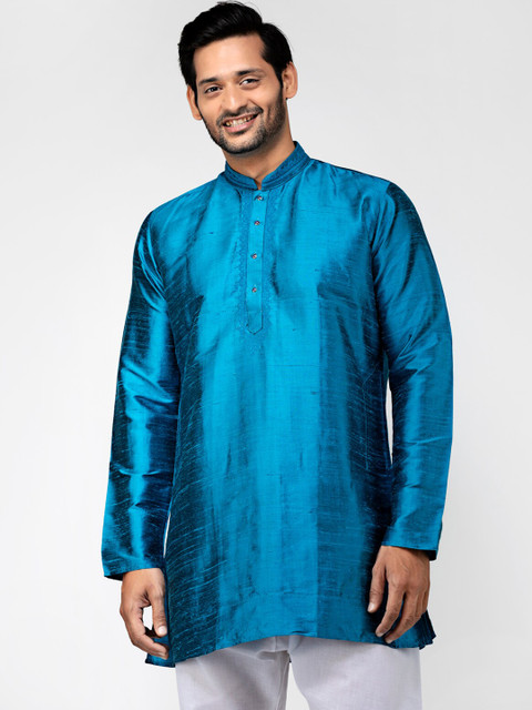 

TATTVA Men Sea Green Thread Work Pathani Kurta