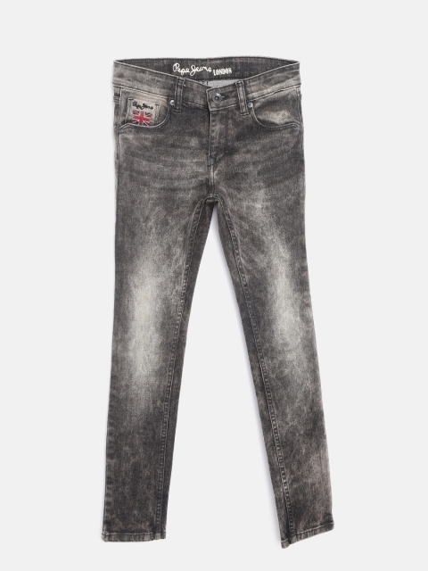 

Pepe Jeans Girls Charcoal Grey Pixlette Skinny Fit Mid-Rise Clean Look Jeans