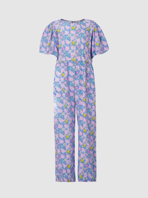 

KIDS ONLY Girls Blue & Pink Printed Jumpsuit