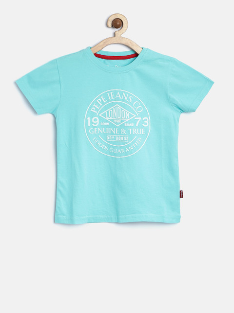 

Pepe Jeans Boys Blue Printed Round Neck T-Shirt