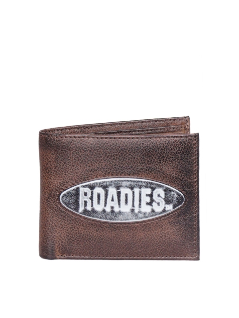 

Justanned Men Brown Leather Two Fold Wallet