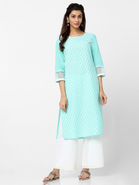 

Naari Women Turquoise Blue Kurta