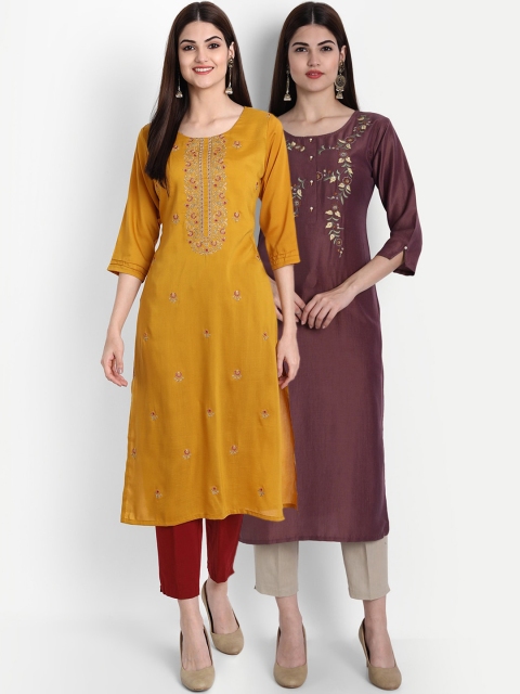 

arangya Women Multicoloured Thread Work Kurta, Multi