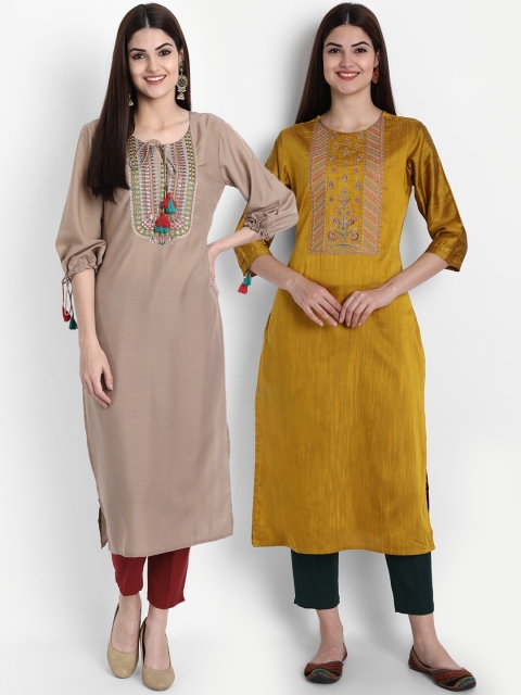 

arangya Women Multicoloured Thread Work Kurta, Multi
