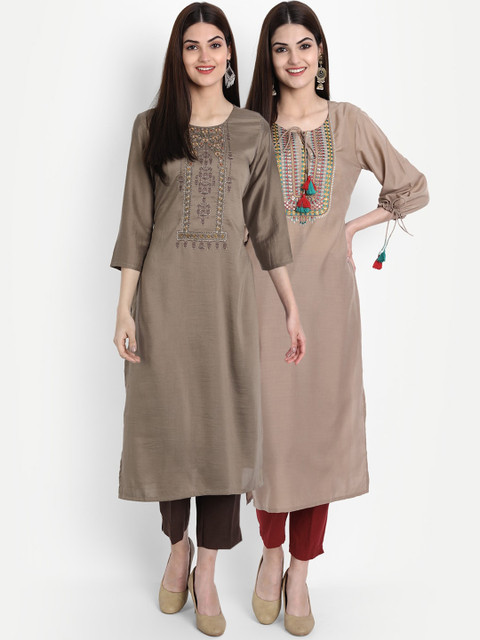 

arangya Women Multicoloured Thread Work Kurta, Multi