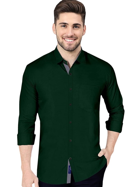 

KAJARU Men Green Slim Fit Casual Shirt