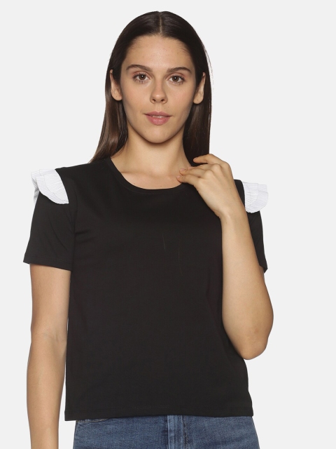 

OHA BOY Women Black T-shirt