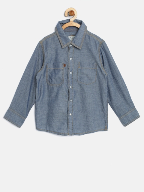 

Pepe Jeans Boys Blue Woven Chambray Shirt
