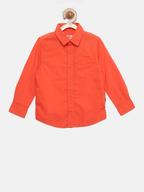 

Pepe Jeans Boys Orange Regular Fit Solid Casual Shirt