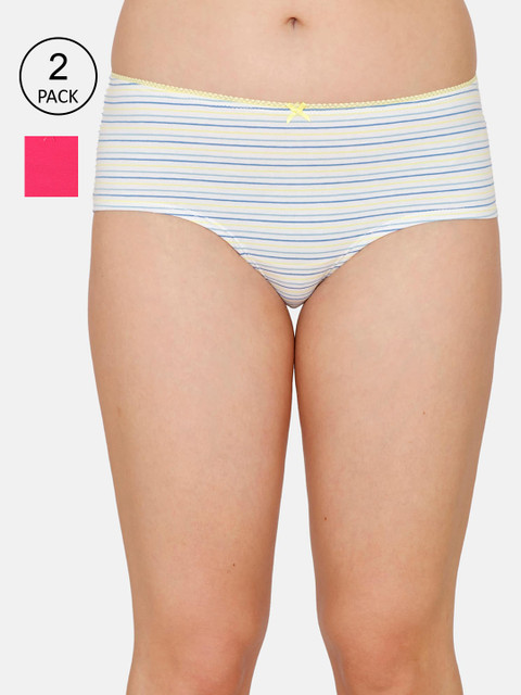

Coucou Women Pack Of 2 Assorted Hipster Briefs, Multi