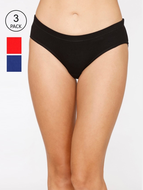

Coucou Women Pack Of 3 Multi Color Solid Briefs