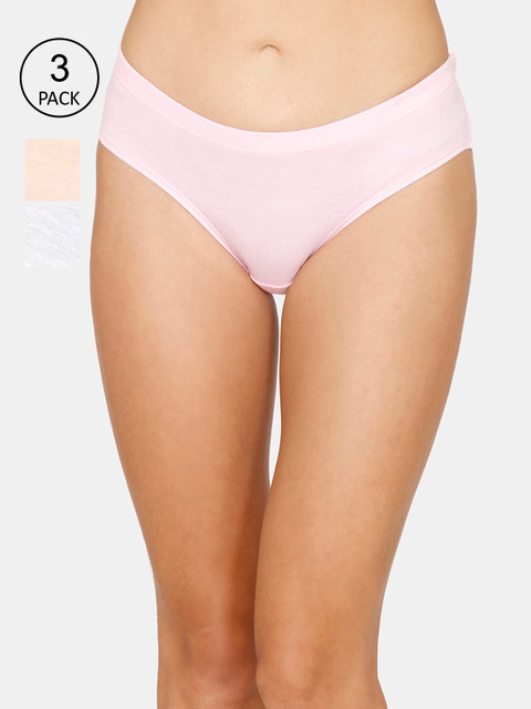 

Coucou Women Pack of 3 Multi-Coloured Hipster Briefs