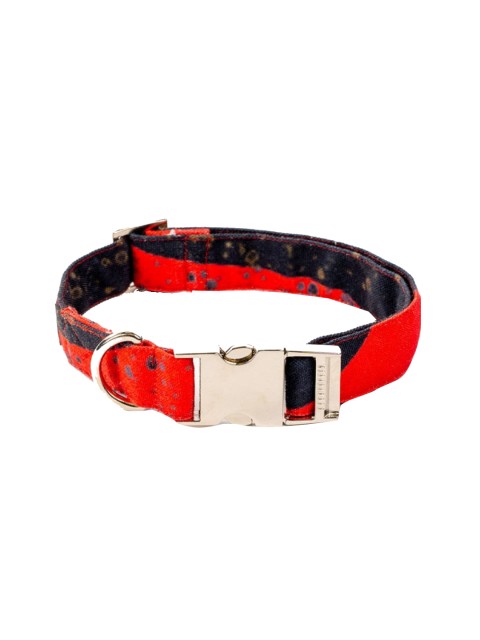 

thepawpstarco Kids Red & Blue Printed Pet Collar