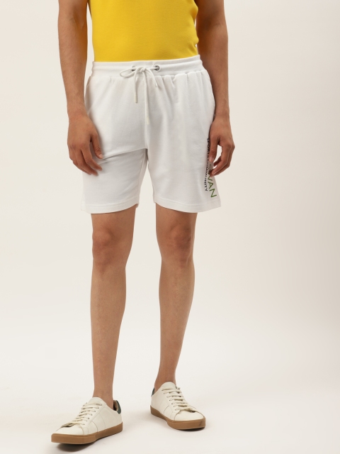 

AM SWAN Men White Pure Cotton Shorts