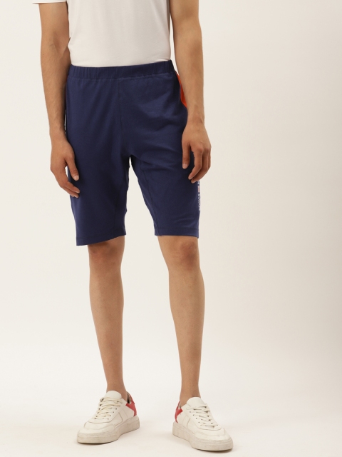 

AM SWAN Men Navy Blue Knee Length Shorts