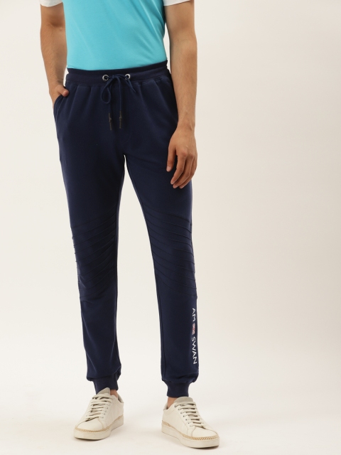 

AM SWAN Men Navy Blue Joggers