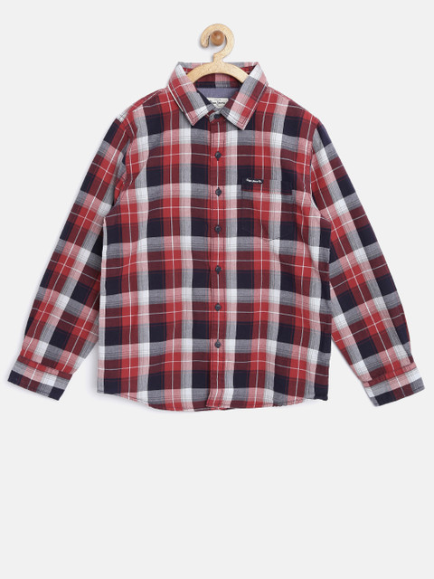 

Pepe Jeans Boys Maroon & Navy Checked Shirt