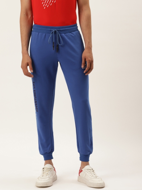 

AM SWAN Men Blue Printed Cotton Joggers