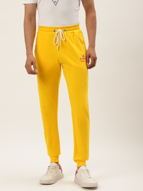 

AM SWAN Men Yellow Cotton Joggers