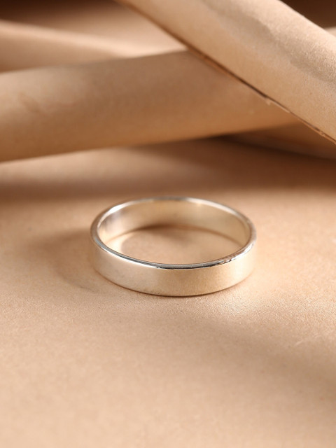 

Hiara Jewels 925 Sterling Silver Rhodium-Plated Band Finger Ring