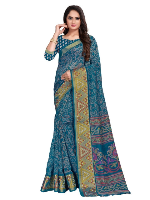 

KALINI Blue & Pink Kalamkari Silk Cotton Saree