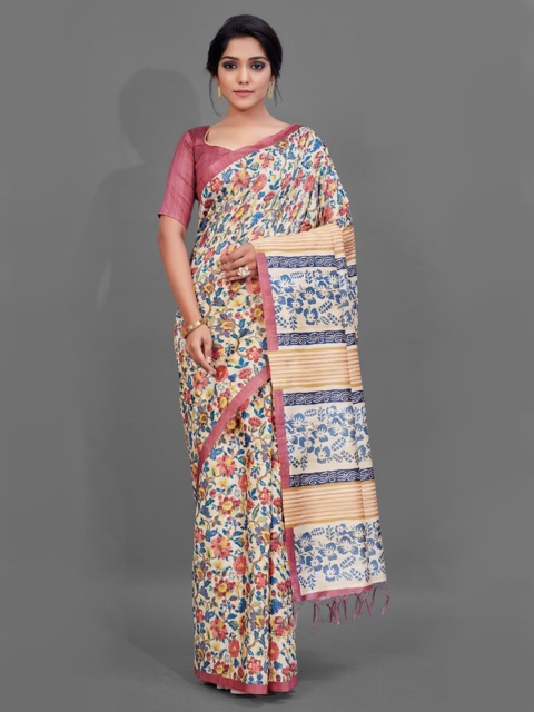 

KALINI Multicolored Floral Saree, Multi