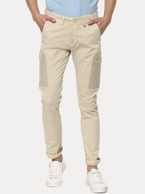 

SPYKAR Men Beige Smart Slim Fit Trousers