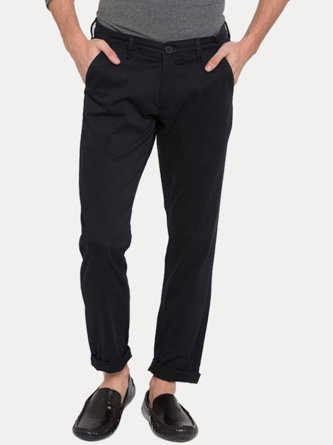 

SPYKAR Men Black Smart Slim Fit Chinos Trousers