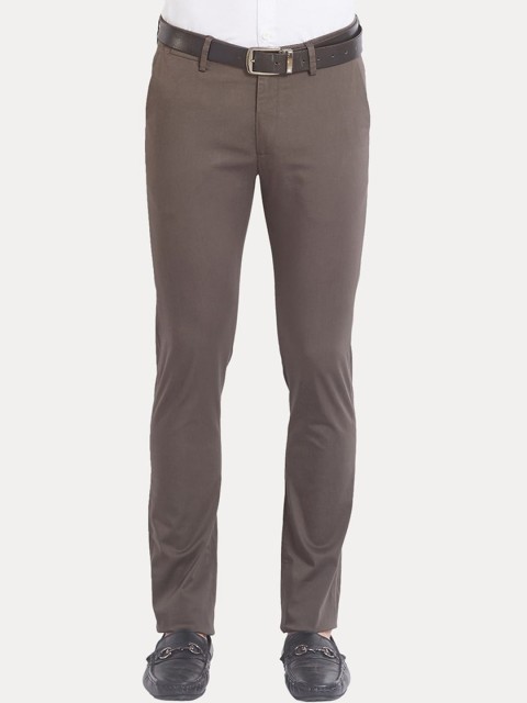 

SPYKAR Men Brown Smart Slim Fit Trousers