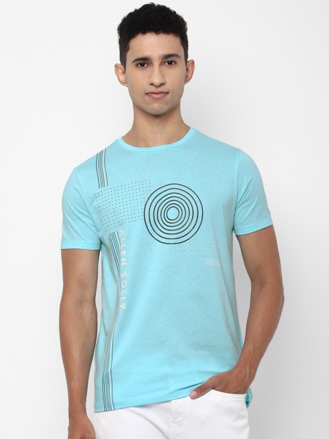 

Allen Solly Men Blue Typography Printed T-shirt