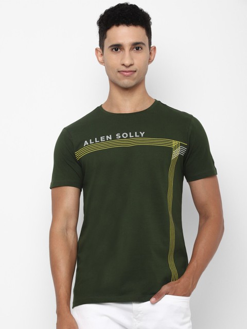 

Allen Solly Men Olive Green Printed T-shirt