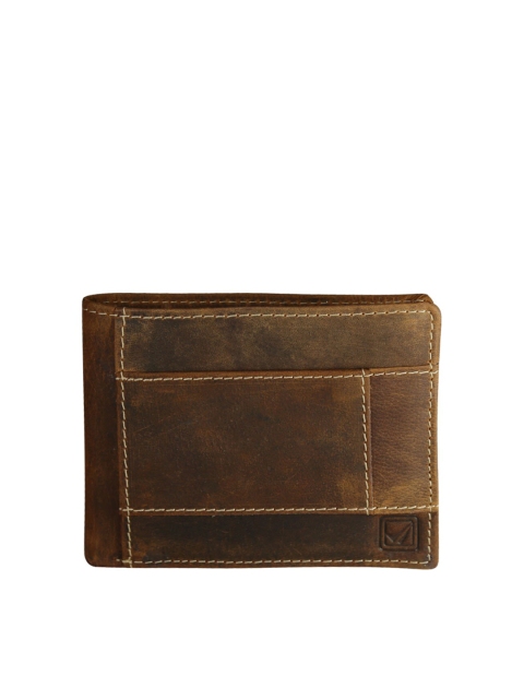 

Style SHOES Men Brown Leather RFID Two Fold Wallet