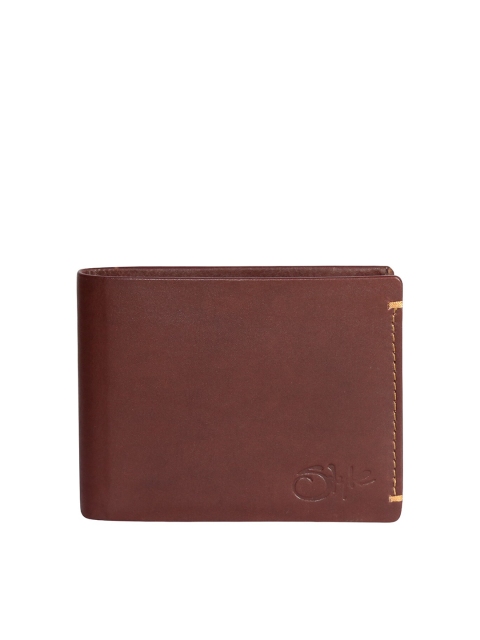 

Style SHOES Unisex Maroon Leather Two Fold RFID Wallet