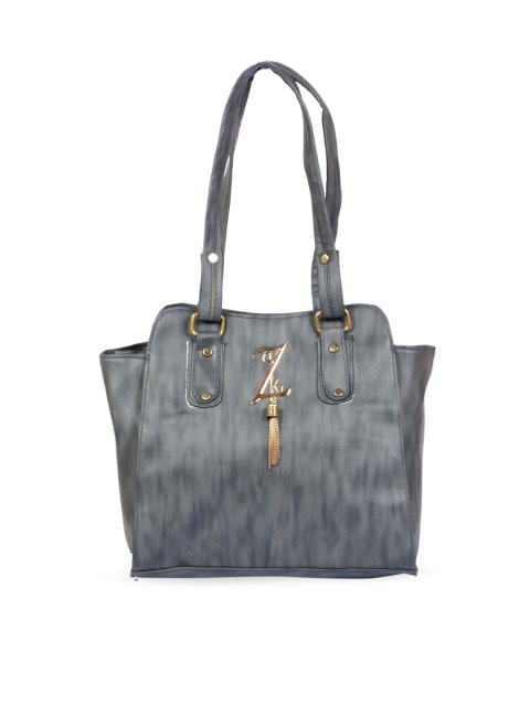 

LELYS Grey Leather Bucket Shoulder Bag