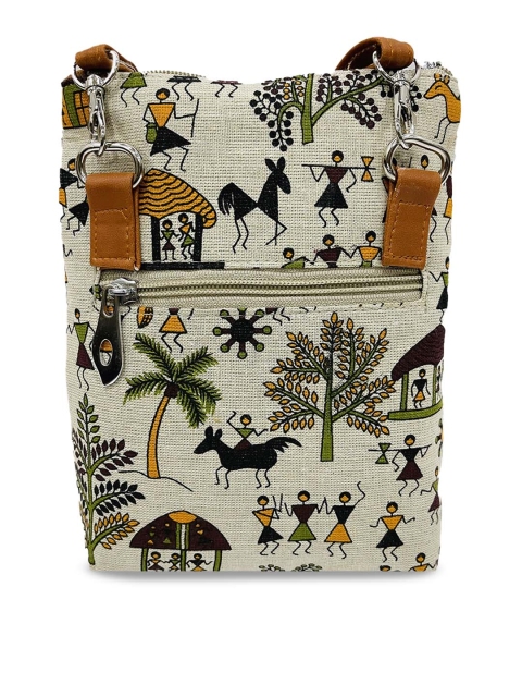 

LELYS Multicoloured Printed Leather Shopper Sling Bag, Multi