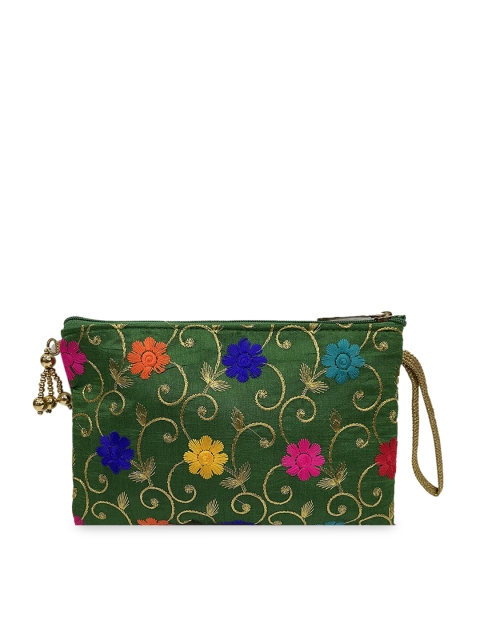 

LELYS Green Embroidered Purse Clutch