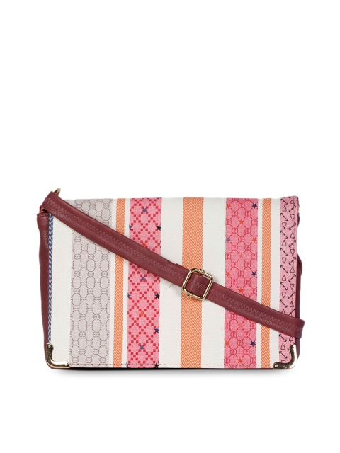 

LELYS Pink Geometric Printed PU Structured Sling Bag