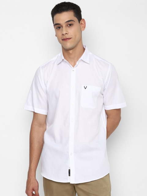 

Allen Solly Men White Solid Slim Fit Cotton Casual Shirt