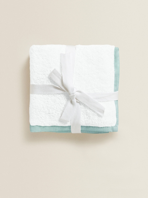 

THE BABY ATELIER Kids White Solid Pure Organic Cotton 550 GSM Bath Towels