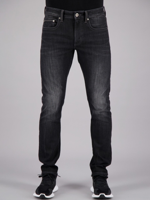 

FREESOUL Men Black Slim Fit Low Distress Light Fade Jeans