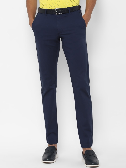 

Allen Solly Men Navy Blue Slim Fit Trousers