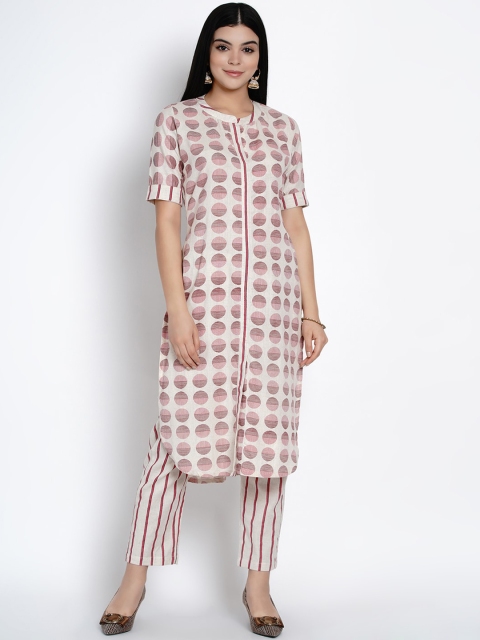

Women Republic Women Off White Geometric Printed Kurta
