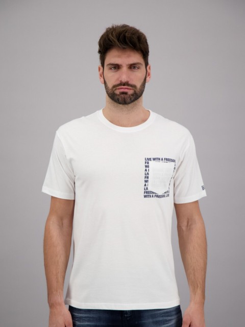 

FREESOUL Men White T-shirt