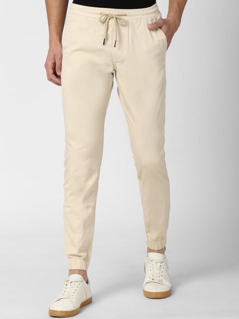 

Van Heusen Sport Men Cream-Coloured Joggers Trousers